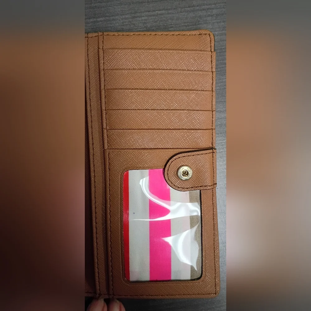Kate Spade Light Brown Wallet with Gold Accent